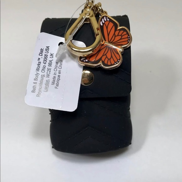 Black Purse with Butterfly Charm Holder - Picture 2 of 11